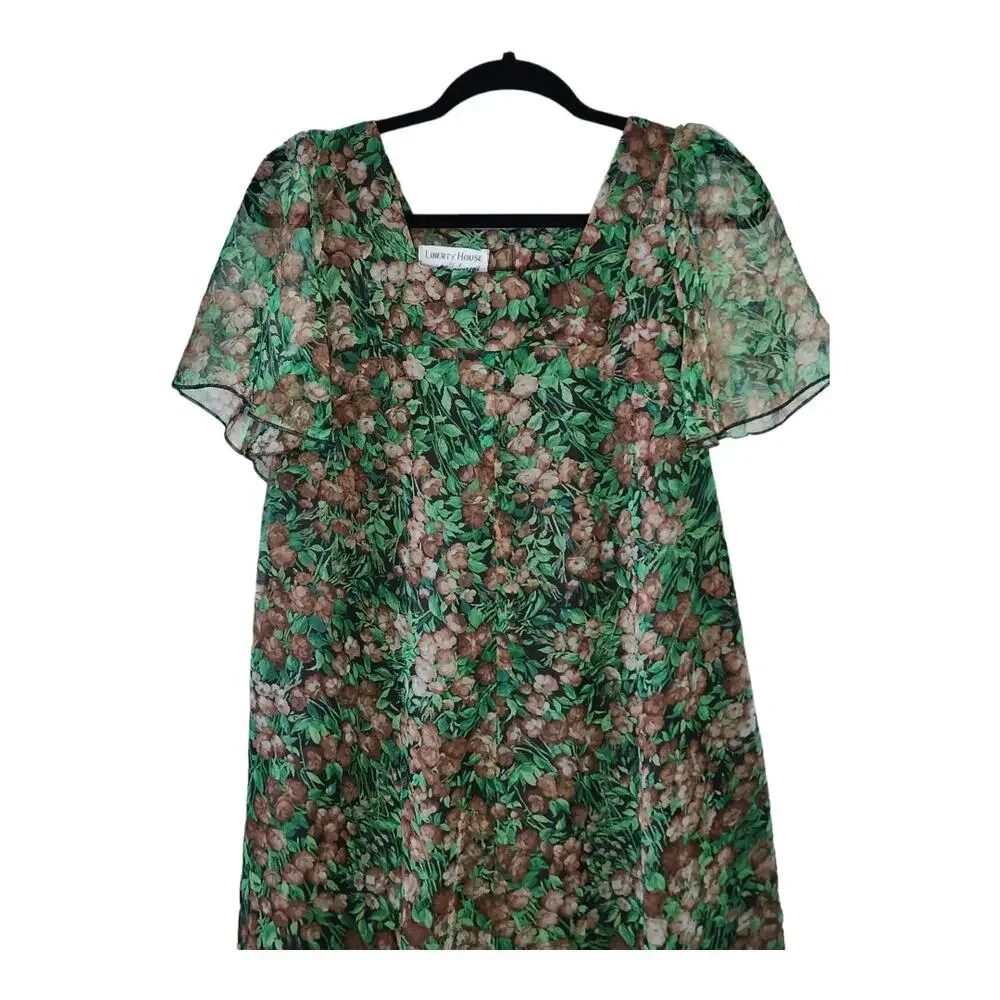 Vintage Liberty House by Tropicana Hawaii Floral Maxi Dress Women’s Size 12 - Picture 5 of 6